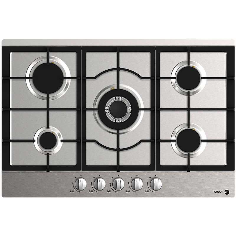 Fagor FAG6650X plaque Acier inoxydable Intégré 75 cm Gaz 5 zone(s)