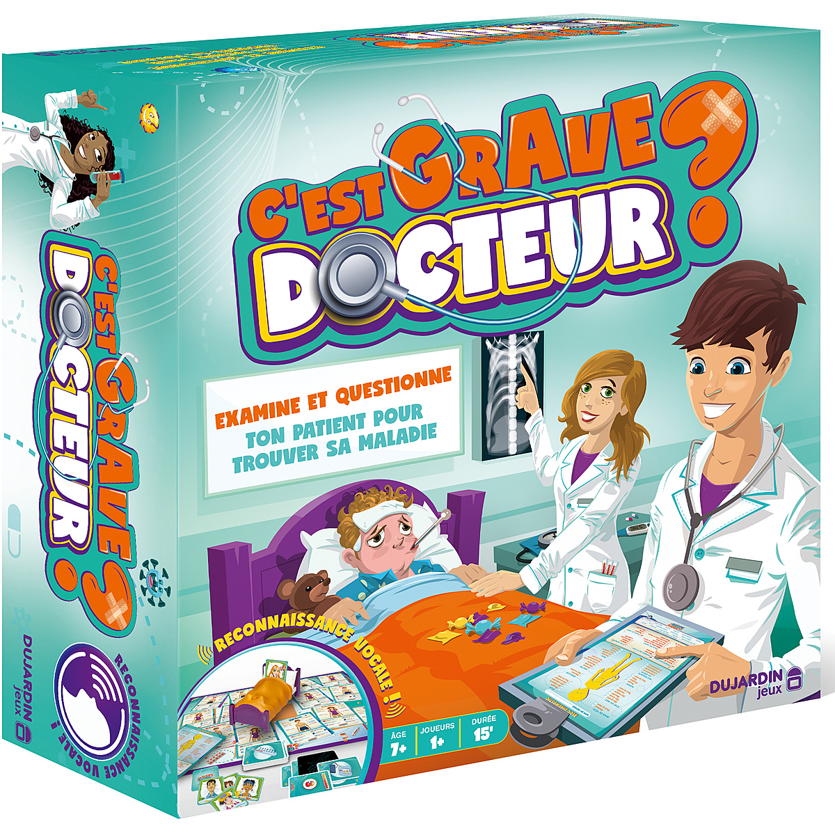 Dujardin C'est Grave Docteur ? Jeu de Plateau Examine et Questionne le Patient Se Joue Seul ou en Famille A partir d'1 Joueur Pour Enfants à partir de - vue 2