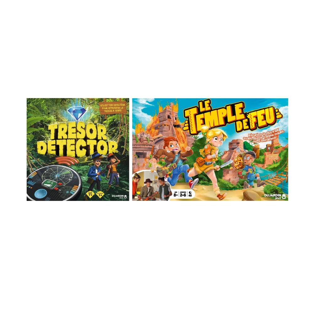 Lot de 2 jeux Dujardin - Trésor Détector + Le Temple de feu