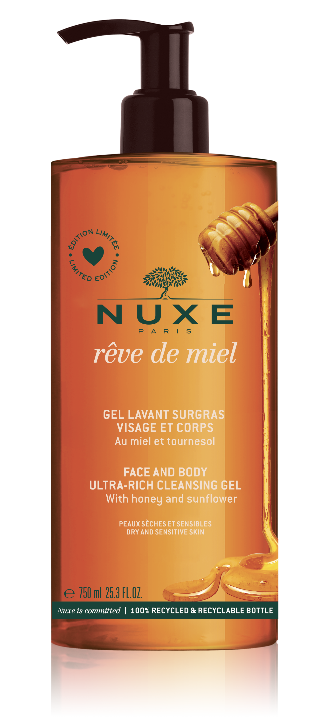 Gel Lavant Surgras Visage Et Corps 750ml Nuxe Gel Lavant - vue 2