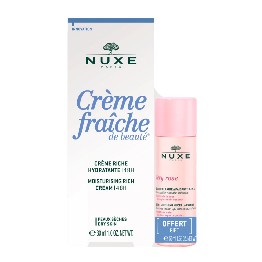 Crème fraiche riche 30ml + Eau micellaire Very Rose 50ml