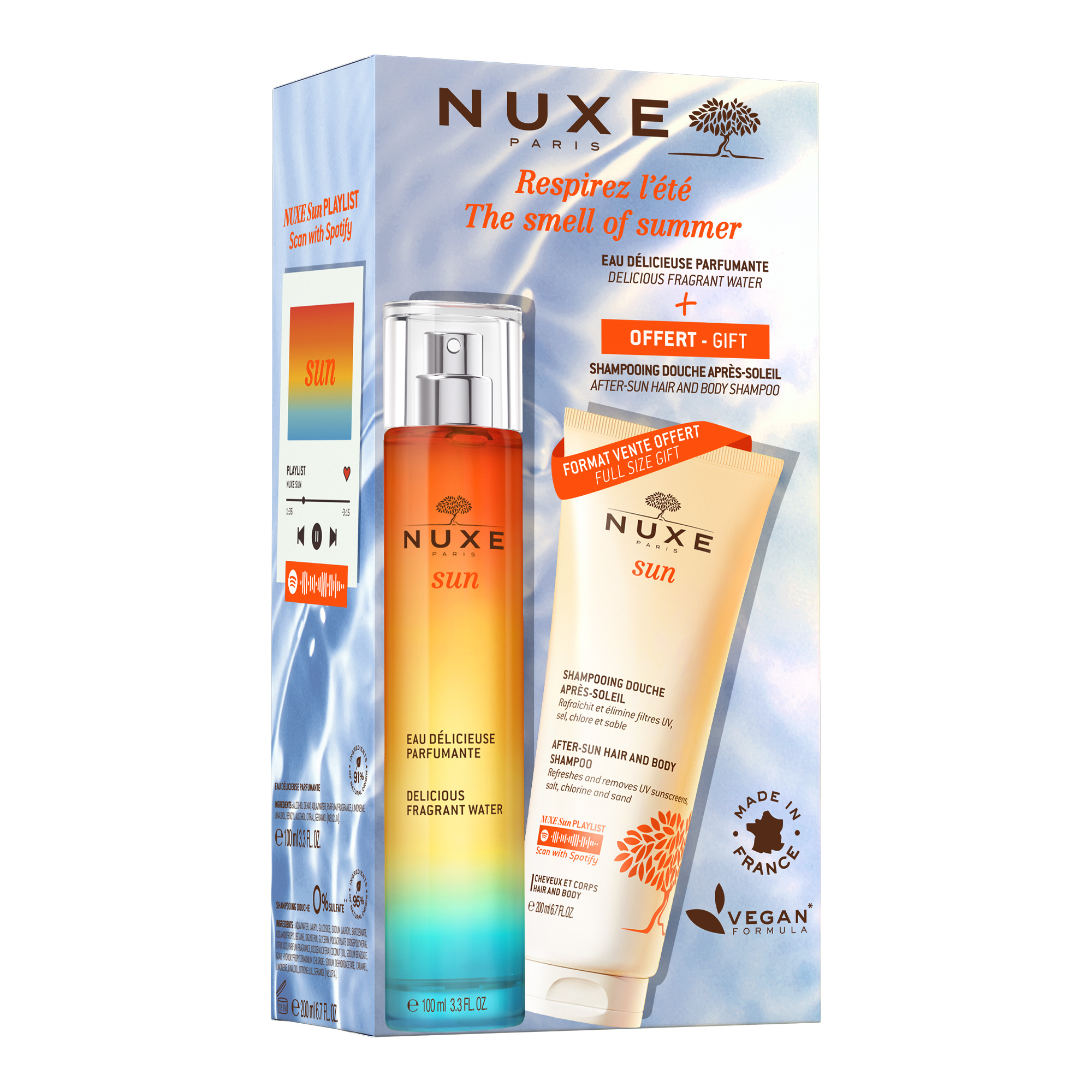 Nuxe Eau Délicieuse Parfumante 100ml+ Shampoing Douche Après-Soleil 200ml
