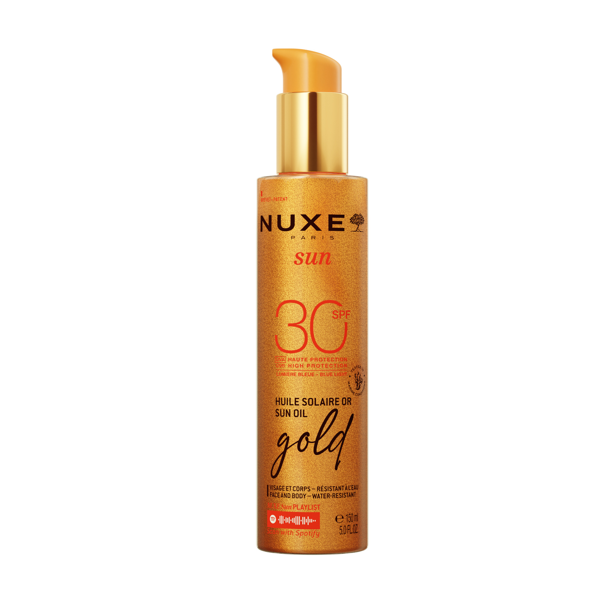 Nuxe Sun huile bronzante dorée visage et corps SPF30 150 ml - vue 3