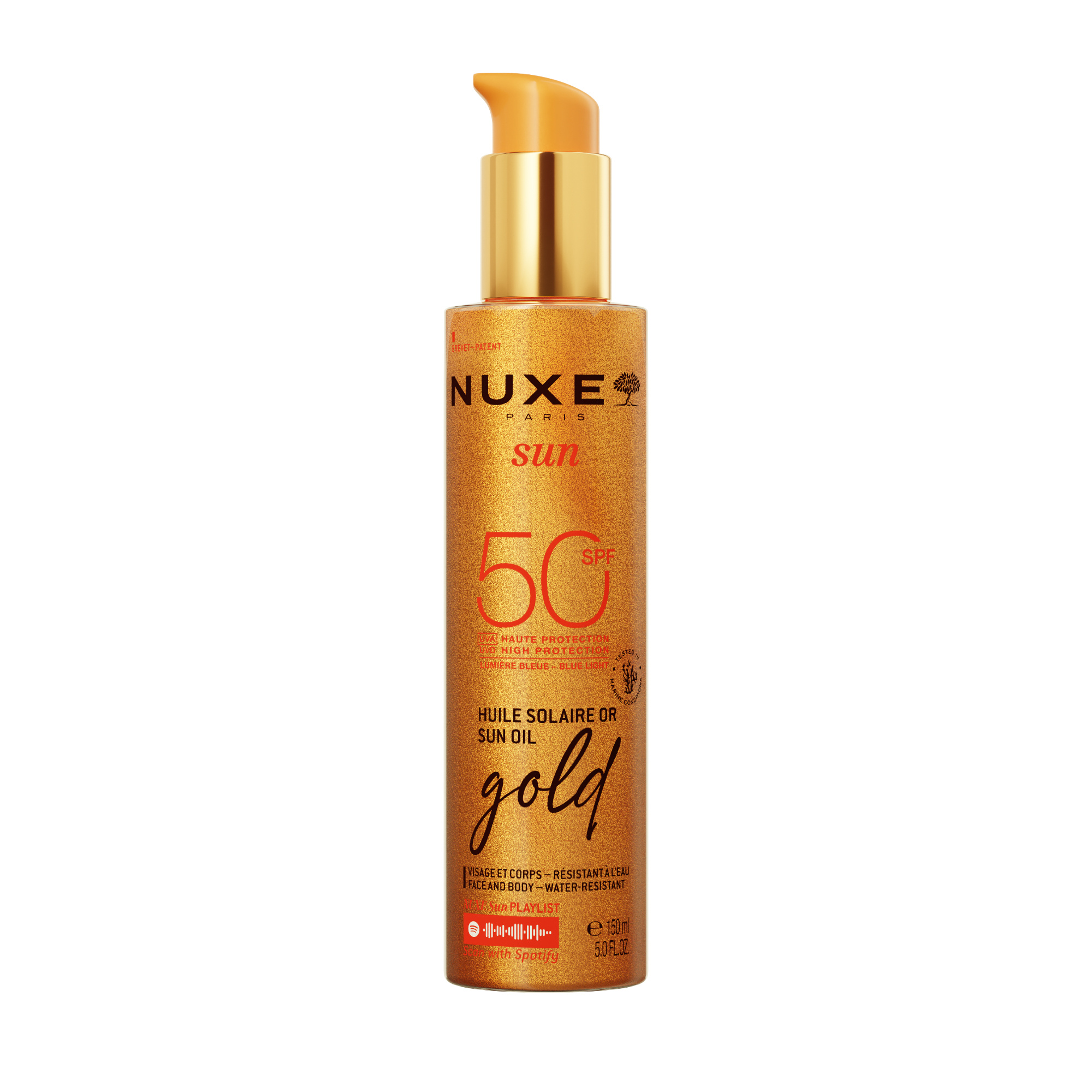 Nuxe Sun huile bronzante dorée visage et corps SPF50 150 ml - vue 10