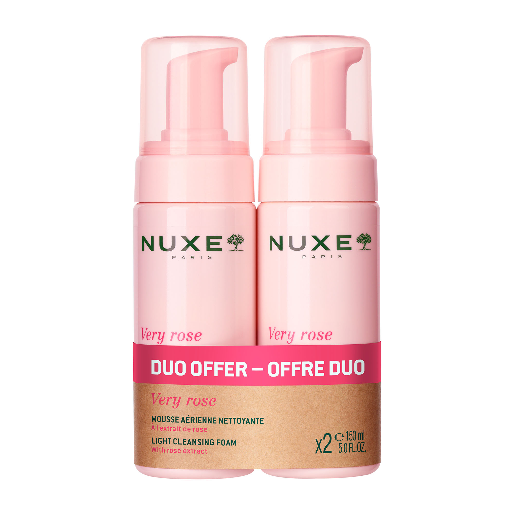 Nuxe Very Rose - Mousse Aérienne Nettoyante 2x150ml