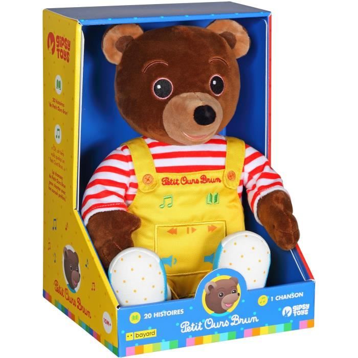 Gipsy Toys Petit Ours – Peluche Musicale Qui Parle Conteur d'Histoires 28 cm – Jaune - vue 2