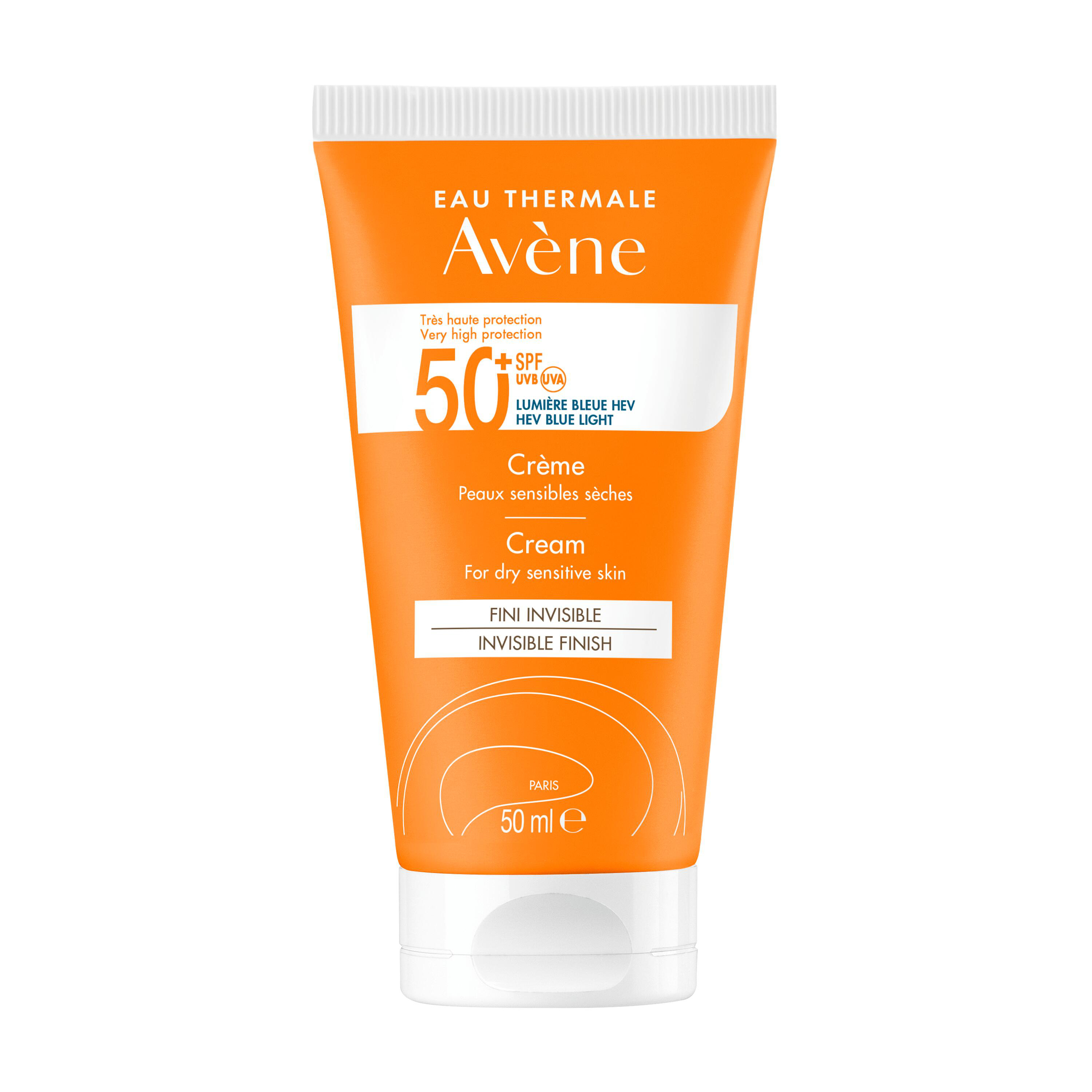 Crème Solaire Fini Invisible Très Haute Protection 50+ Pour Peaux Sensibles Sèches Eau Thermale Avene Le Tube De 50ml - vue 2