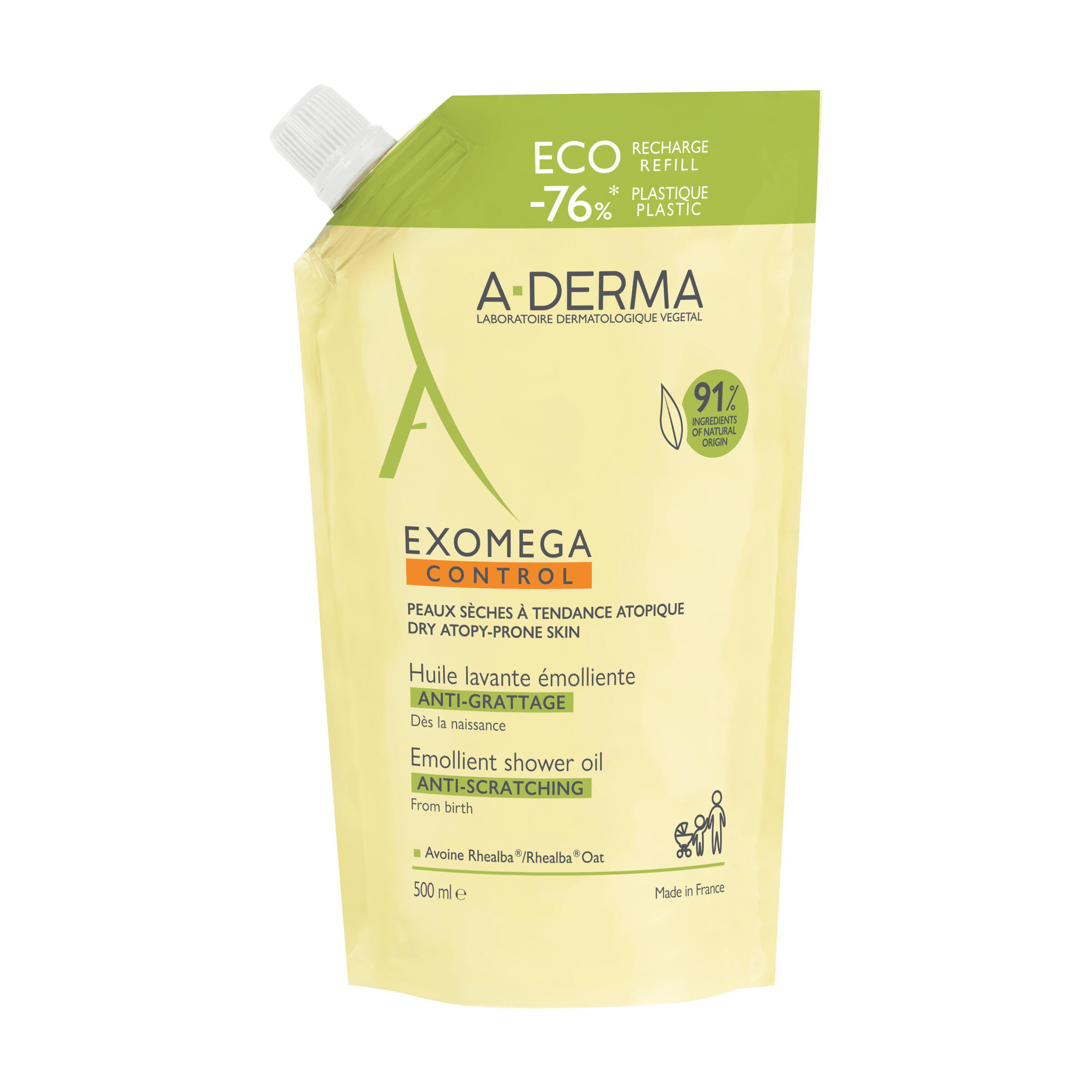 A Derma Huile Lavante Emolliente Anti démangeaisons Exomega Control 500ml - vue 1