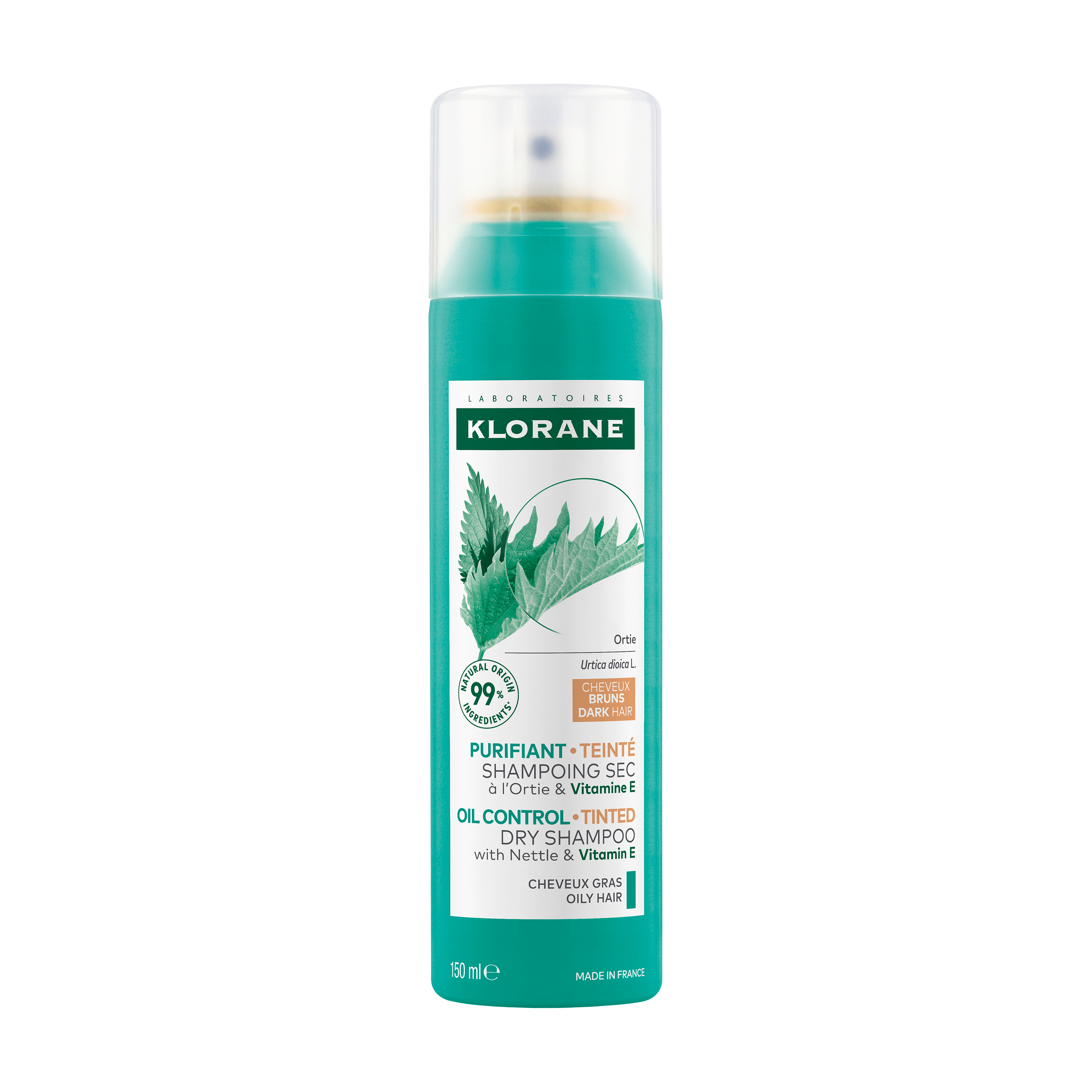 Klorane Ortie shampoing sec pour cheveux gras 50 ml