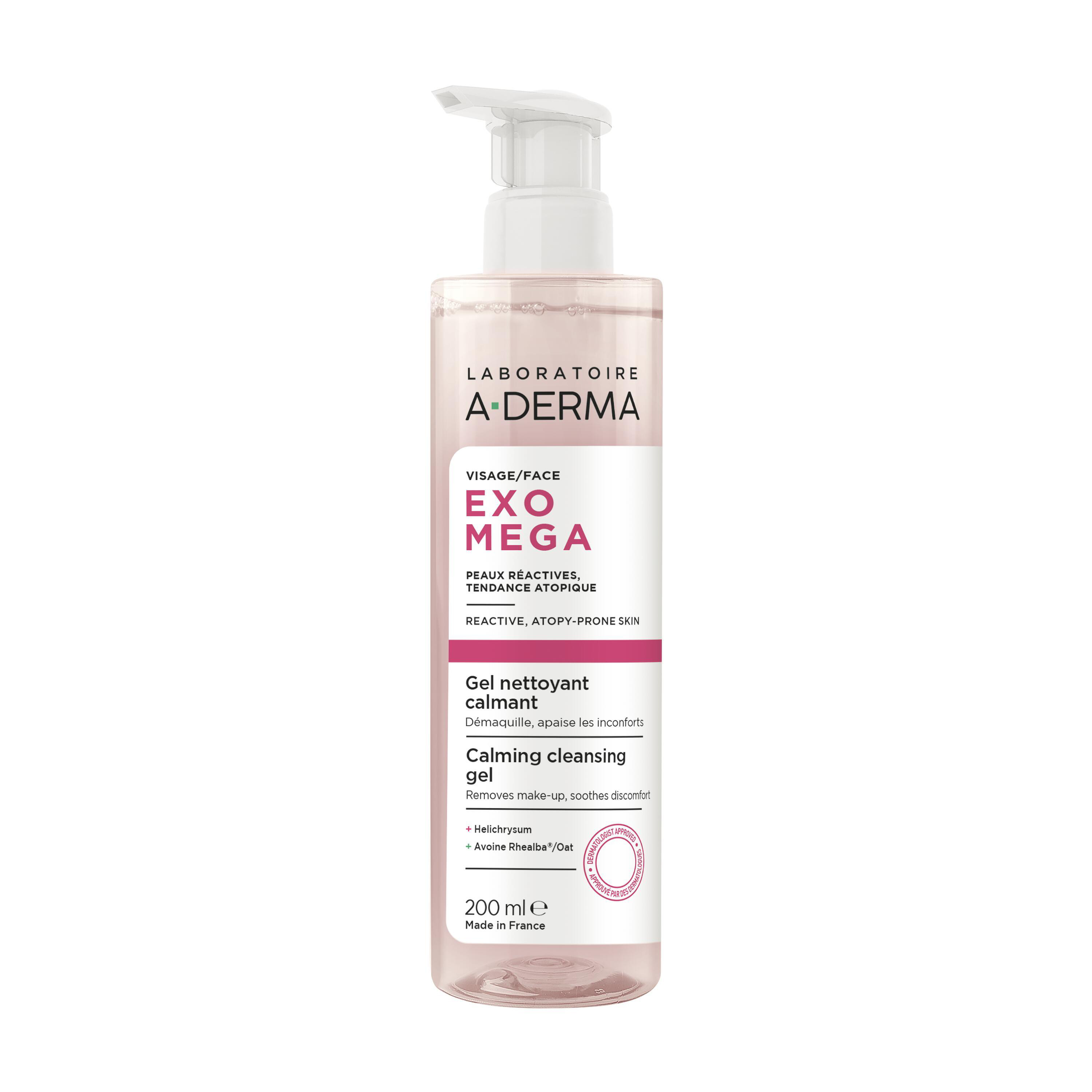 Gel Nettoyant Visage A-Derma Exomega – Apaisant, 200 Ml - vue 2