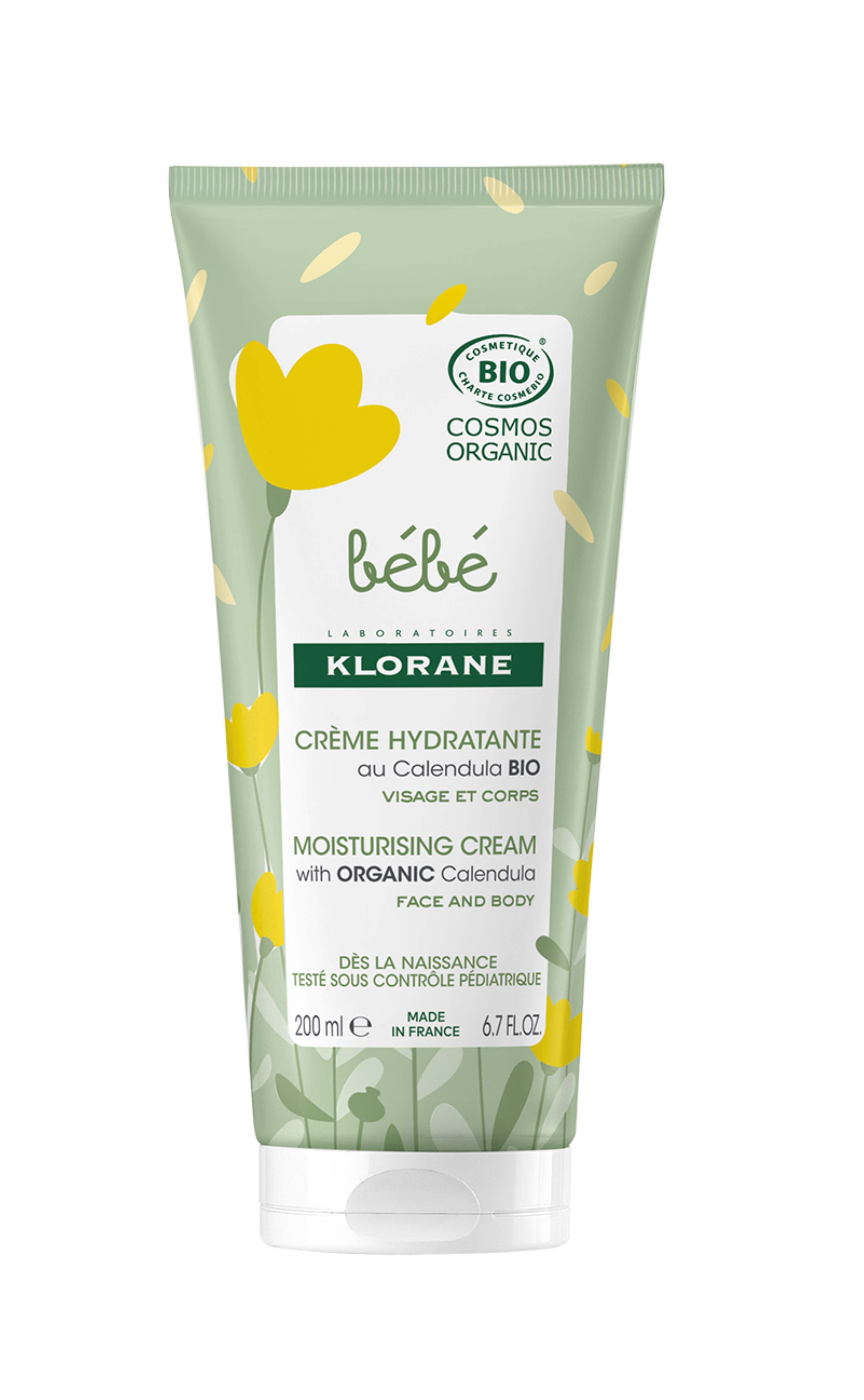 Klorane BÃ Calendula crÃ¨me hydratante pour la peau de l'enfant s BIO mÄsÃ­Äkem lÃ kaÅskÃ½m 200 ml