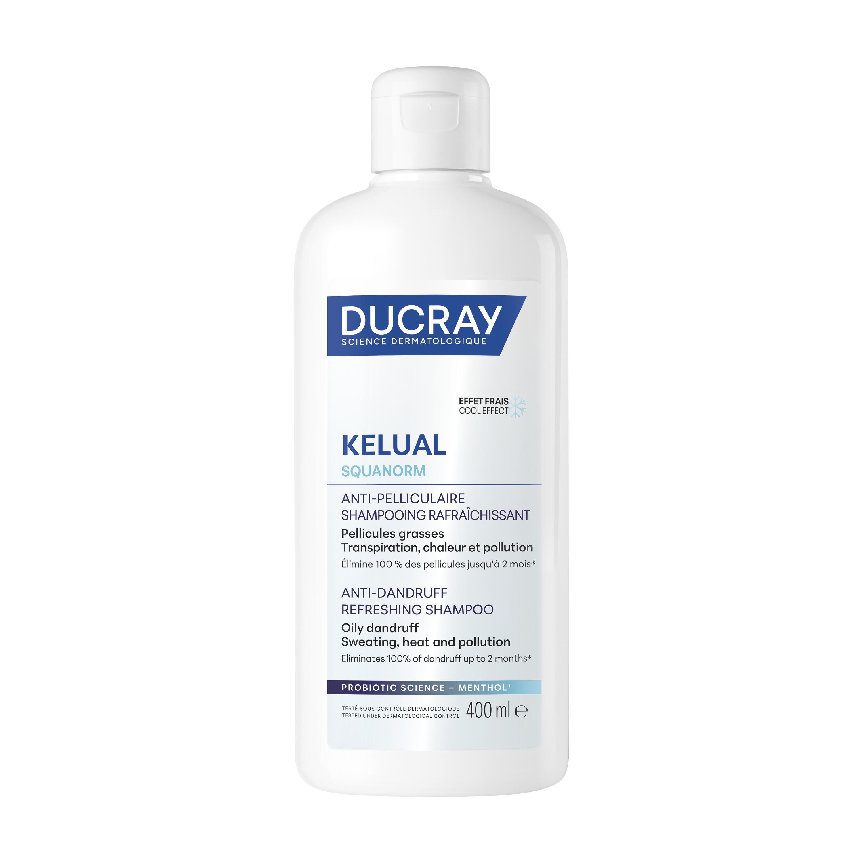 Ducray shampooing rafraîchissant anti pelliculaire Kelual Squanorm 400 ml