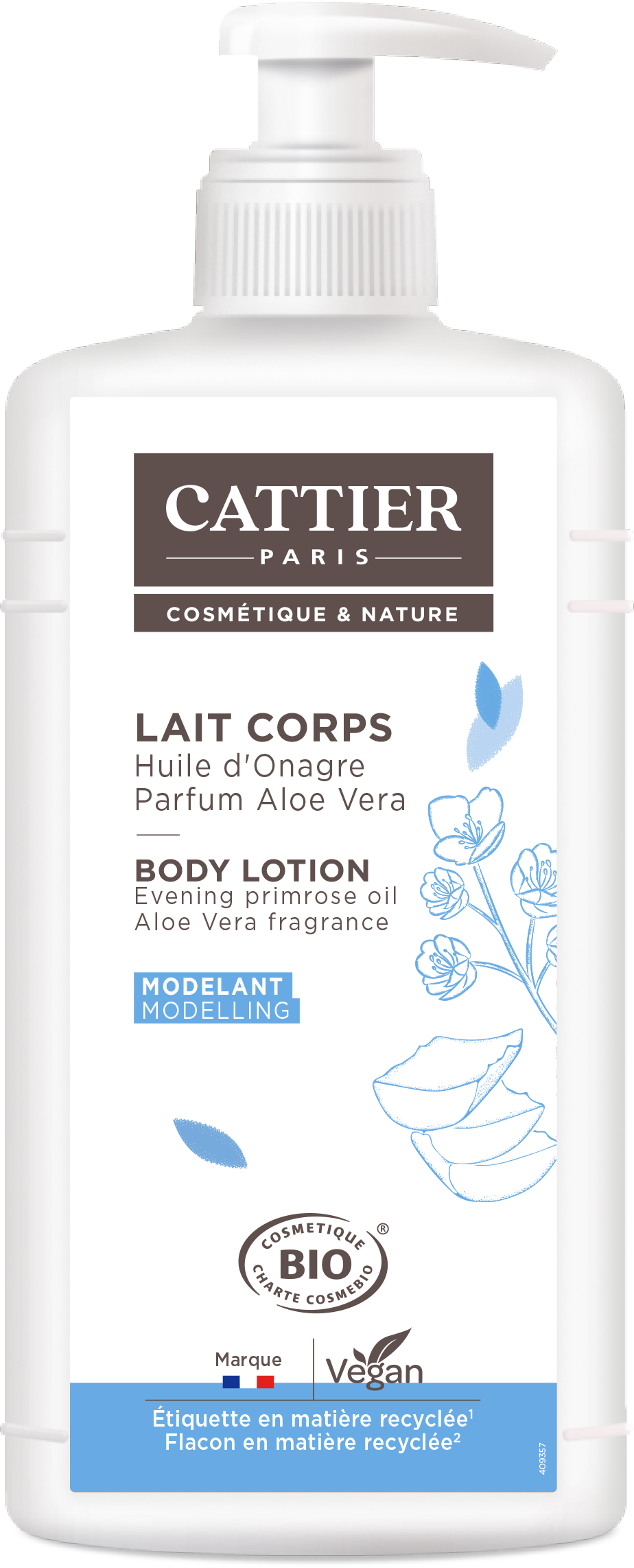 Cattier lait corps aloe vera bio 500ml - vue 2