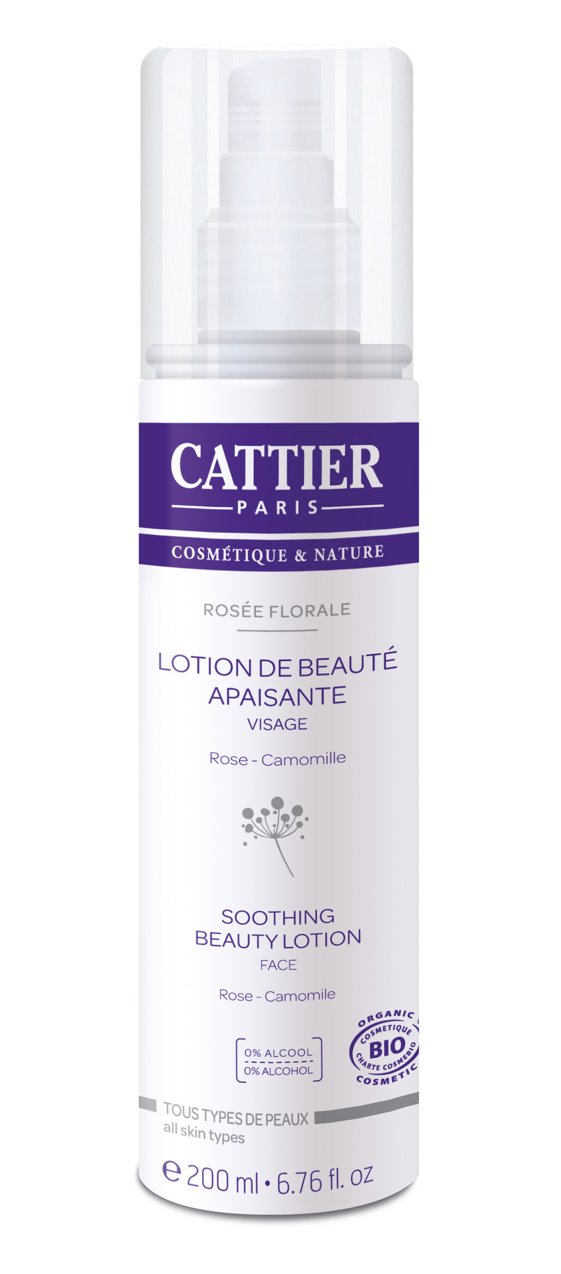 Lotion Visage Apaisante Rosée Florale Cattier Le Flacon De 200ml