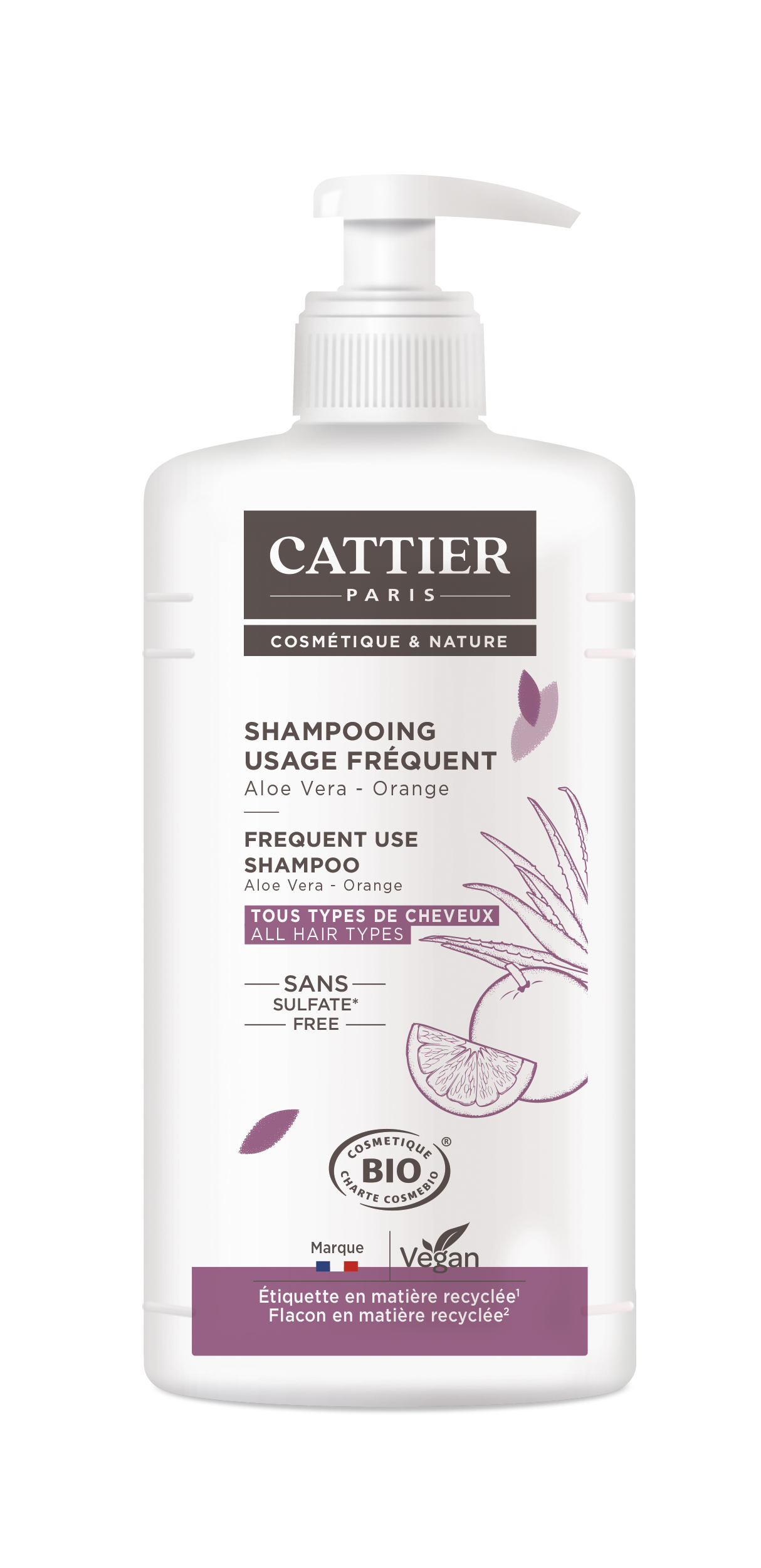 Cattier shampoing sans sulfate aloe vera 500ml - vue 2