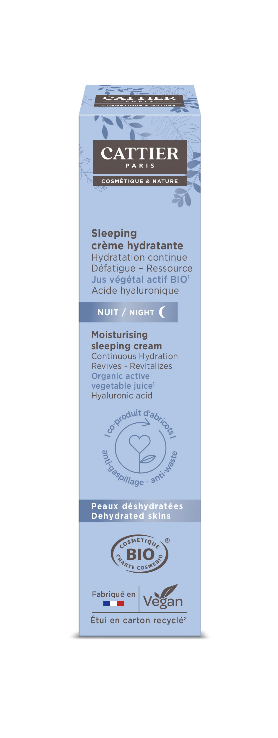 Crème Hydratante Acide Hyaluronique Pour Peaux Déshydratées Bio Cosmétique & Nature Cattier Le Tube De 50ml - vue 2
