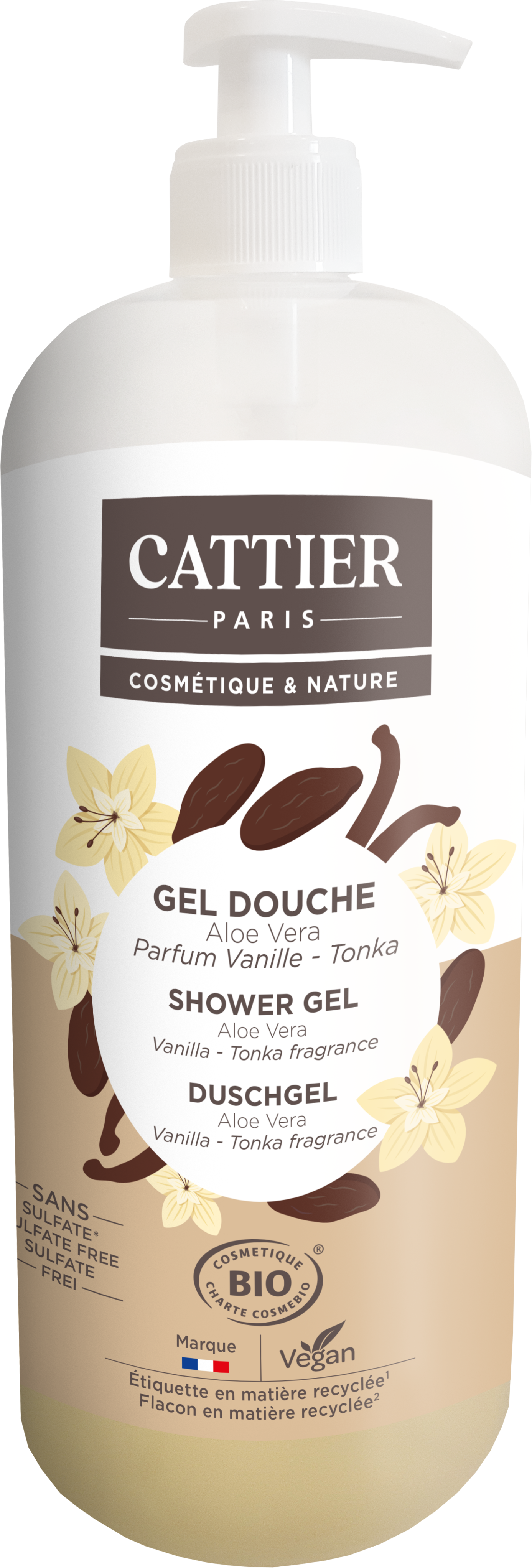 Cattier gel douche parfum vanille et tonka - vue 2