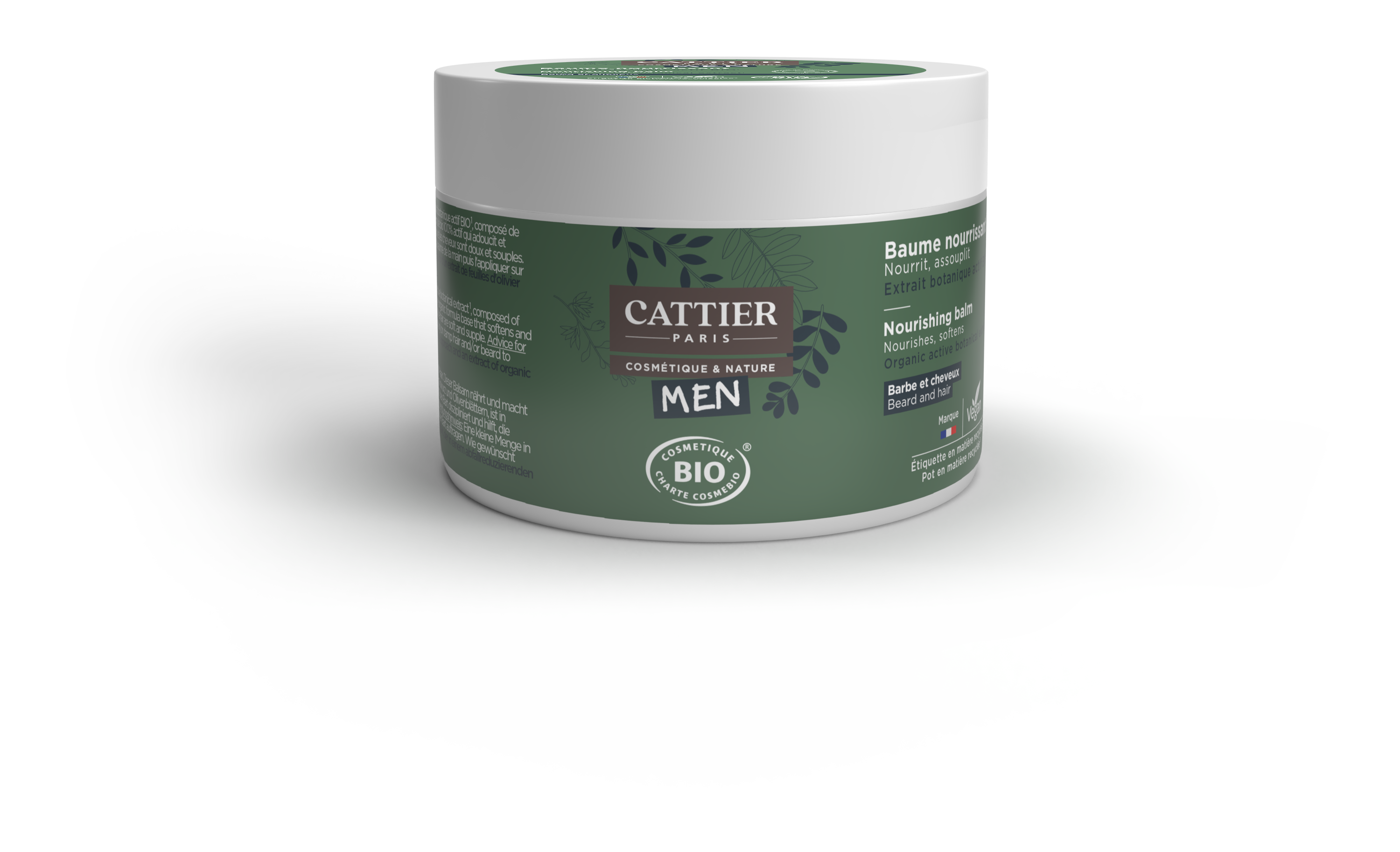 Cattier men baume nourrissant barbe et cheveux vegan bio - vue 2
