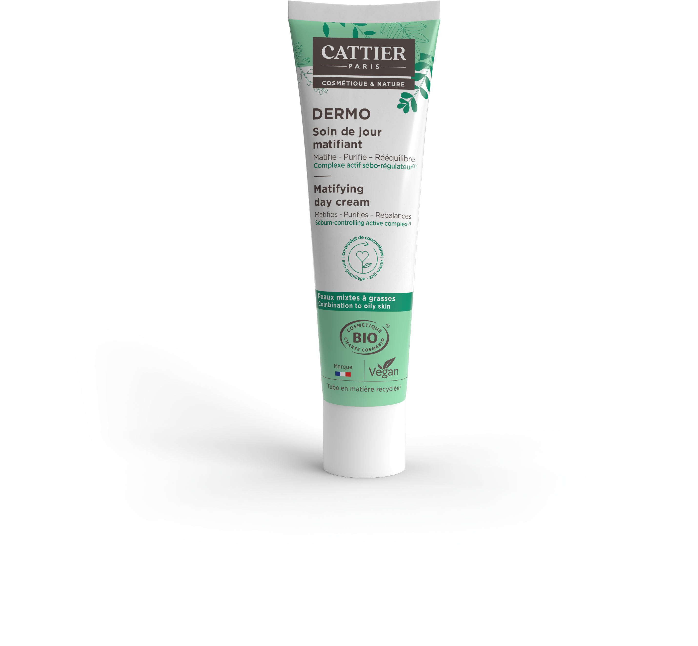 Soin Visage Dermo Soin Du Jour Matifiant Bio Cattier Le Flacon De 40ml - vue 1