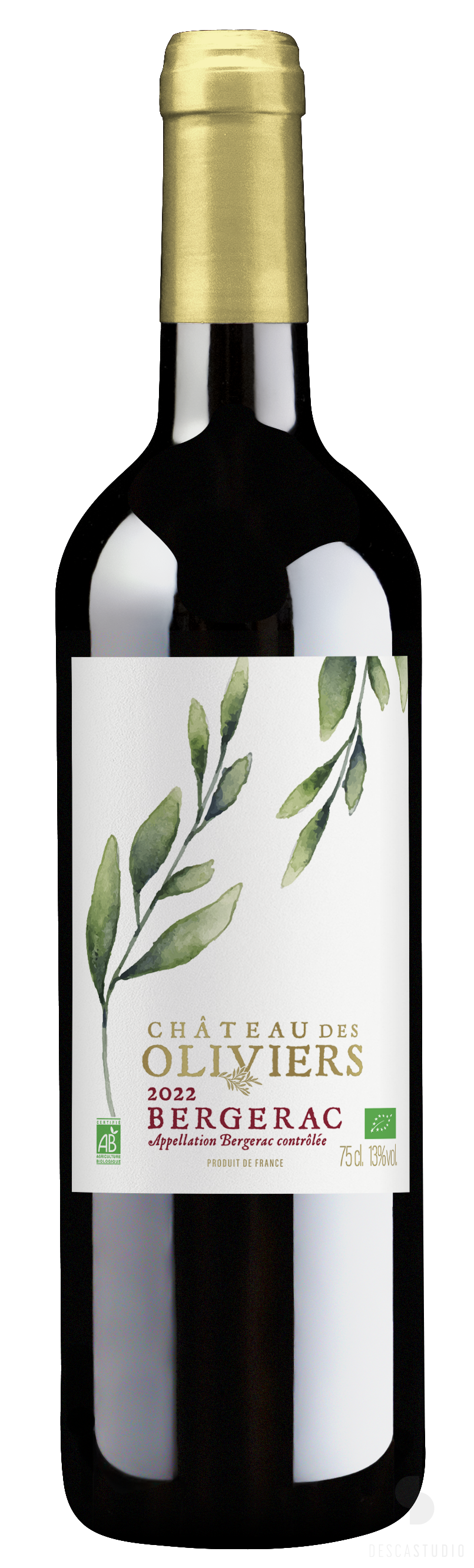 Château Des Oliviers BIO, 2022 - Bergerac AOP - Rouge - 75 cl