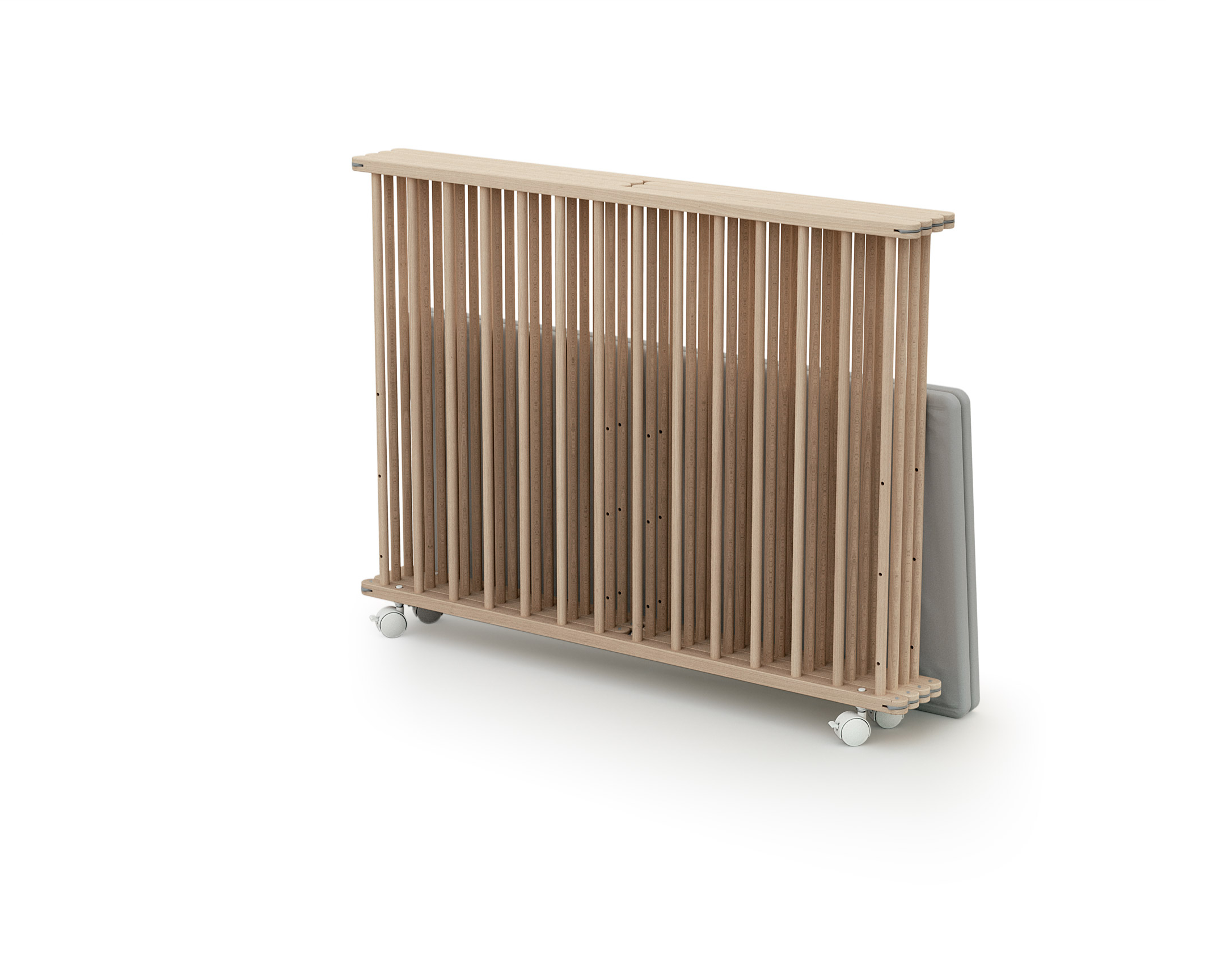 Parc pliant 100X100 Hêtre Brut