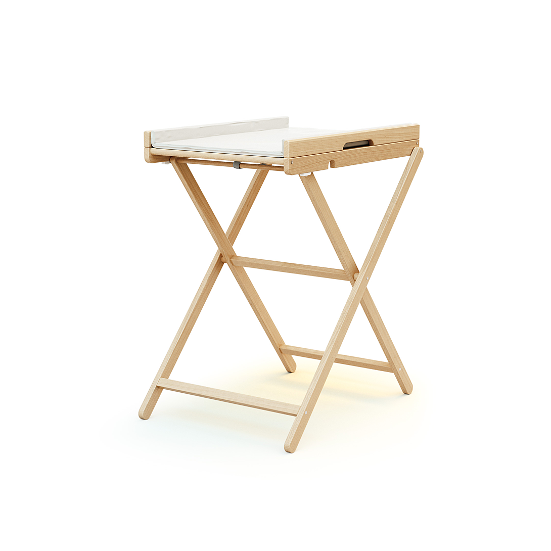 WEBABY Table à langer pliante en bois ESSENTIEL Hêtre Verni