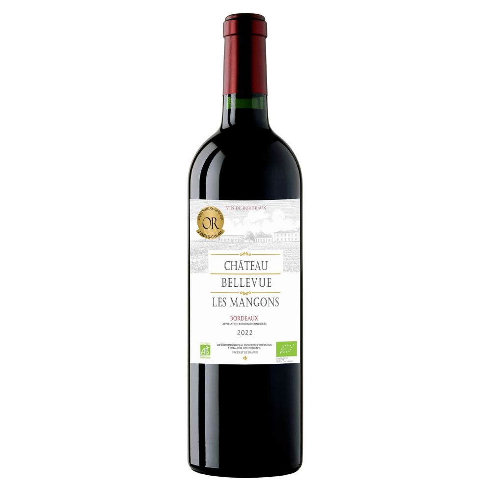 Château Bellevue les Mangons BIO, 2022 - Bordeaux AOP - Rouge - 75 cl