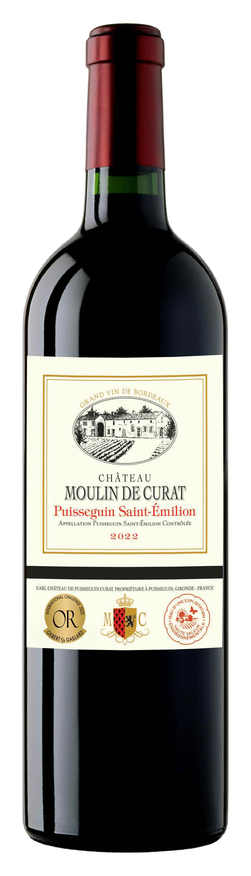 Château Moulin de Curat, 2022 - Puisseguin-Saint-Emilion AOP - Rouge - 75 cl