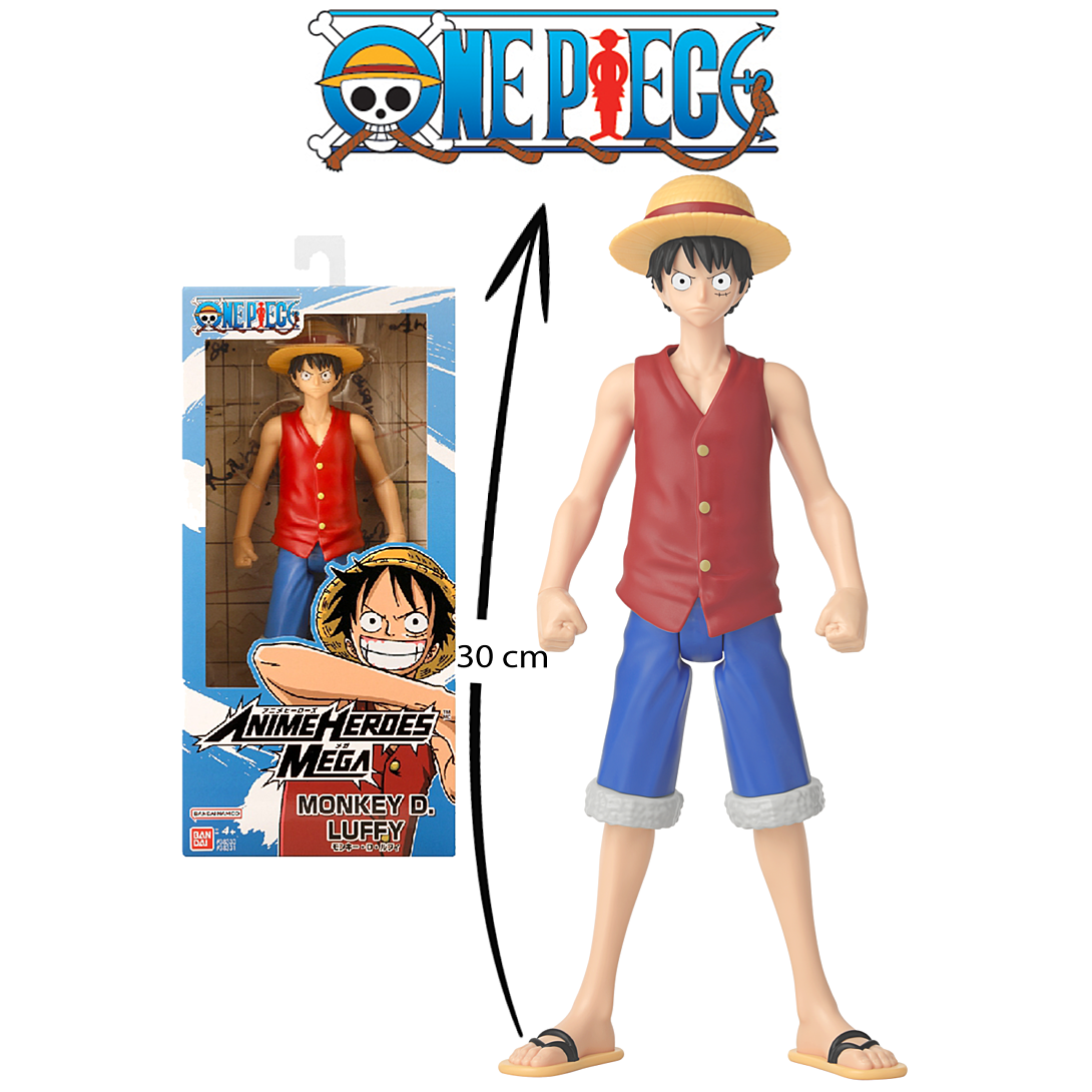Figurine One Piece BANDAI Anime Heroes Mega 38331 Luffy 30 cm
