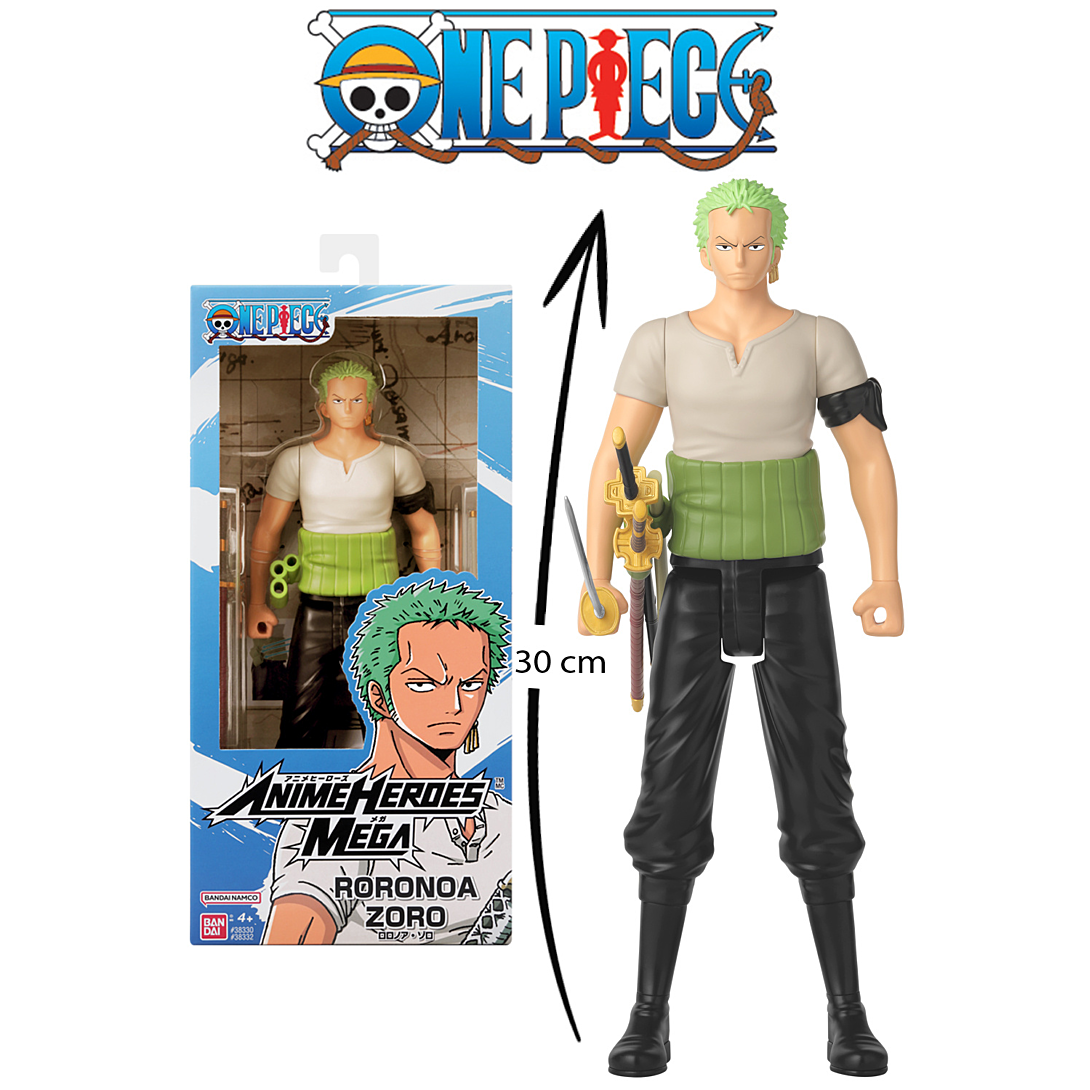Figurine One Piece BANDAI Anime Heroes Mega 38331 Luffy 30 cm - vue 9