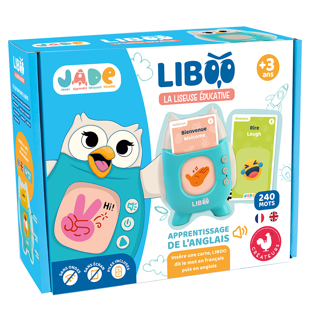 Liseuse Liboo Français Anglais 240 Mots Jeu Educatif Piles Incluses Vocabulaire Apprentissage Design Français - vue 2