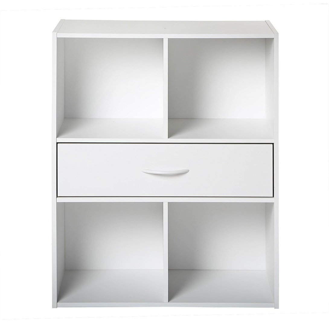 Etagère de rangement 4 casiers avec un tiroir