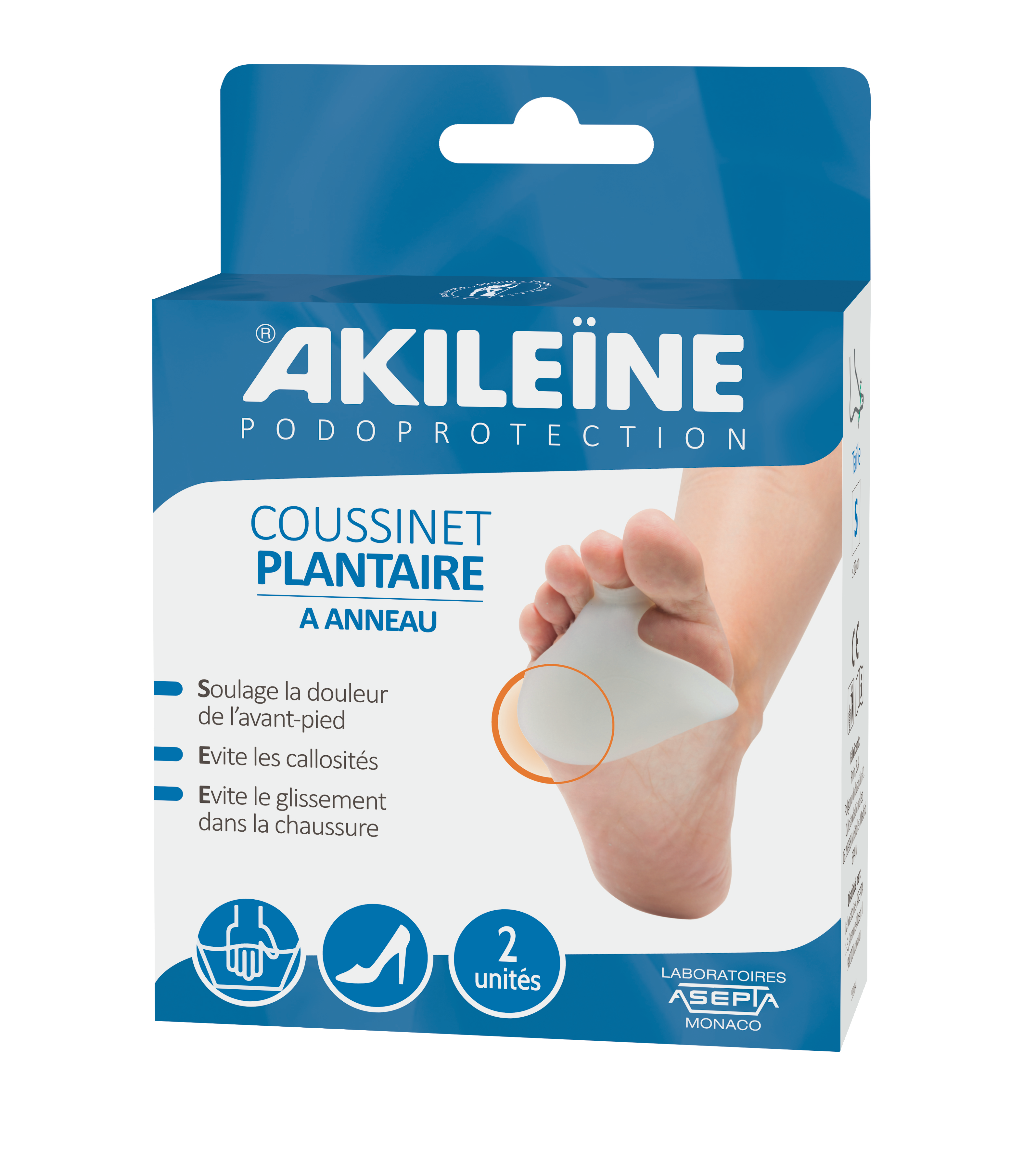 Podoprotection coussinet plantaire à anneau 2 unités