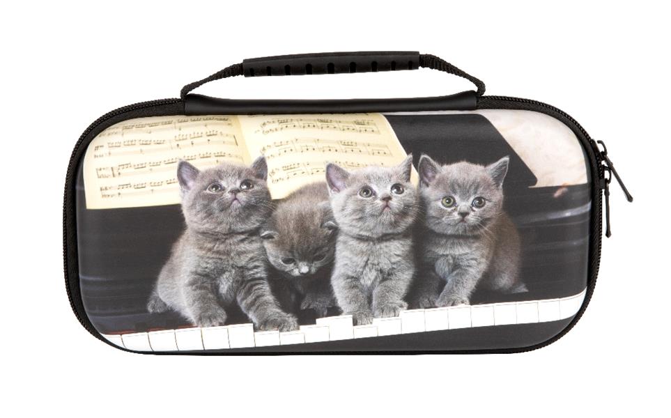 Konix Mythics - Housse de protection et transport, chatons et piano - Nintendo Switch (SWITCH)