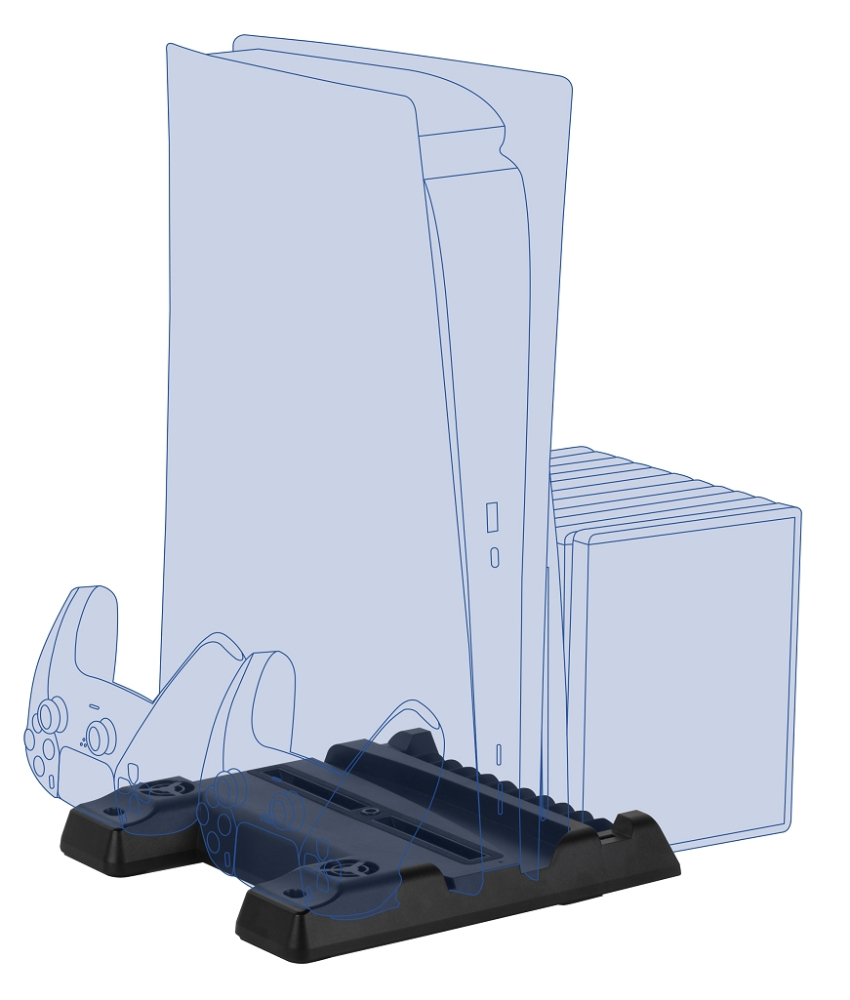 Konix Base de refroidissement et de rechargement Spaceship – Mythics Bleu - vue 6