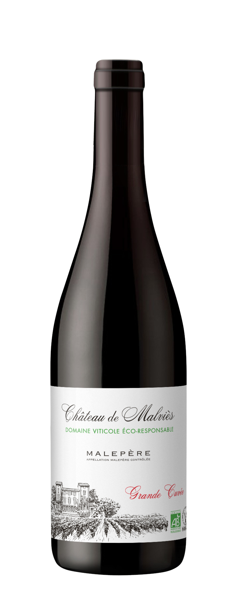 Château de Malviès Grande Cuvée BIO, 2021 - Malepère AOP - Rouge - 75 cl