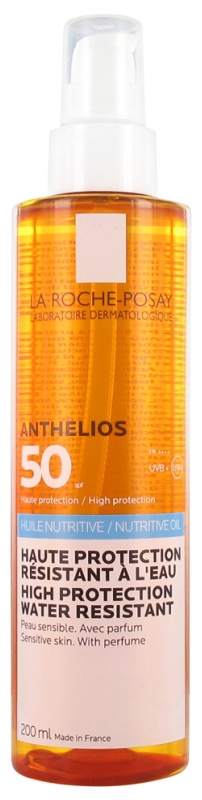 Anthelios Crème Solaire en Huile Confort Nutritive Corps SPF50+ Avec Parfum 200ml