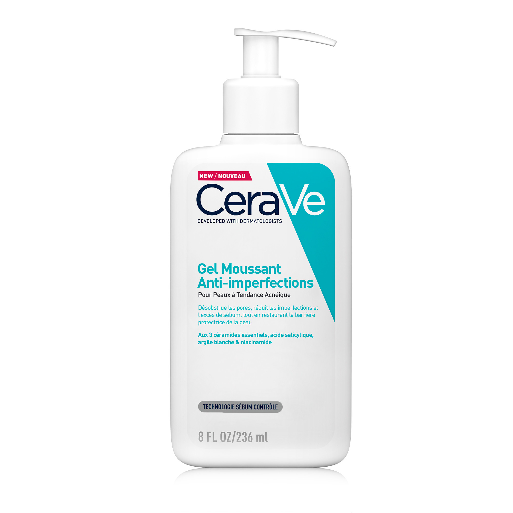Cerave gel moussant anti imperfections 236ml - vue 1