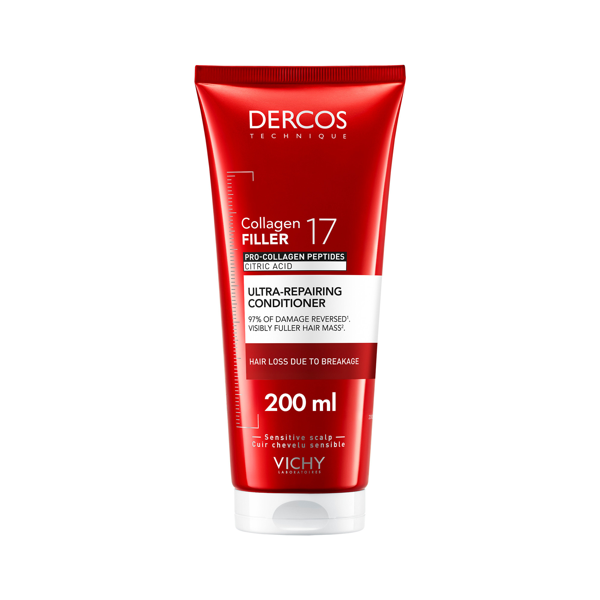 Vichy Dercos Collagen Filler 17 Après shampoing Ultra réparateur 200ml