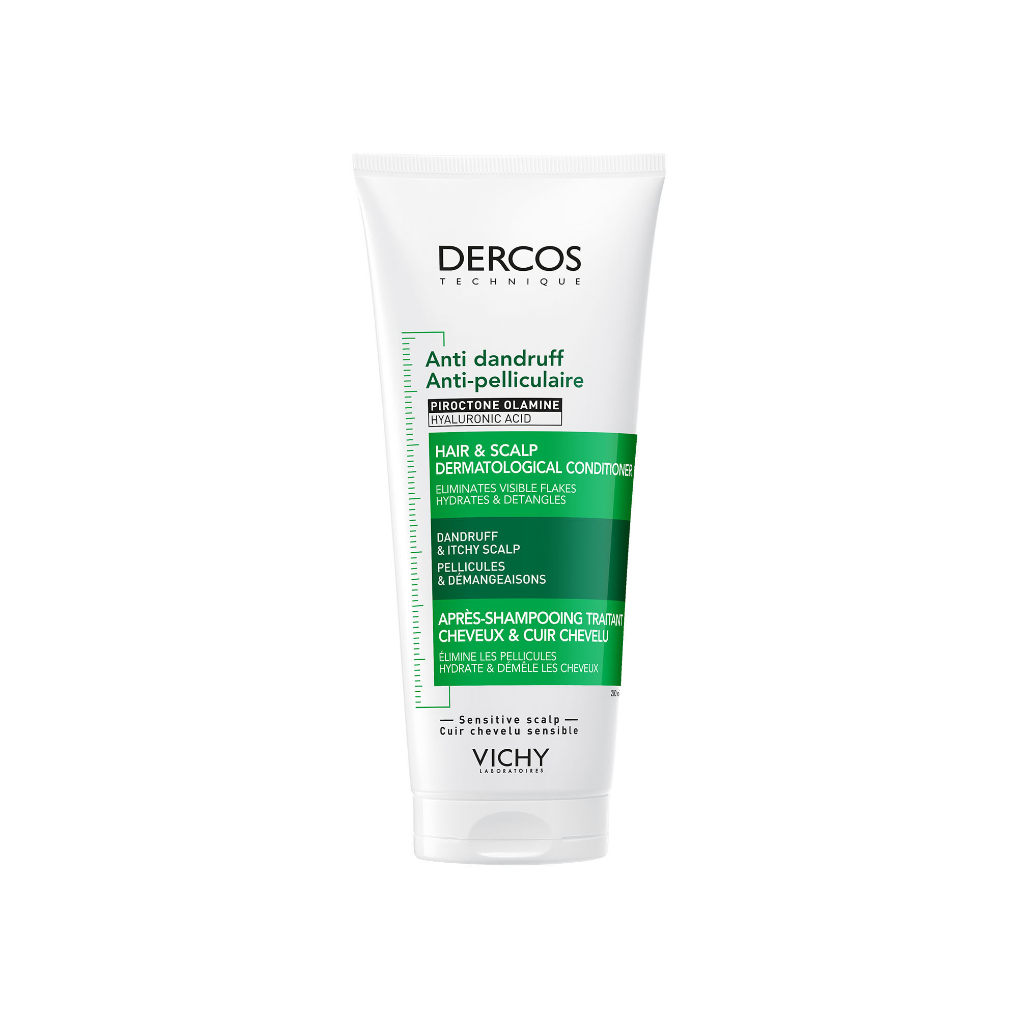 Dercos Après shampoing hydratant antipelliculaire pour cuirs chevelus sensibles 200 ml - vue 3