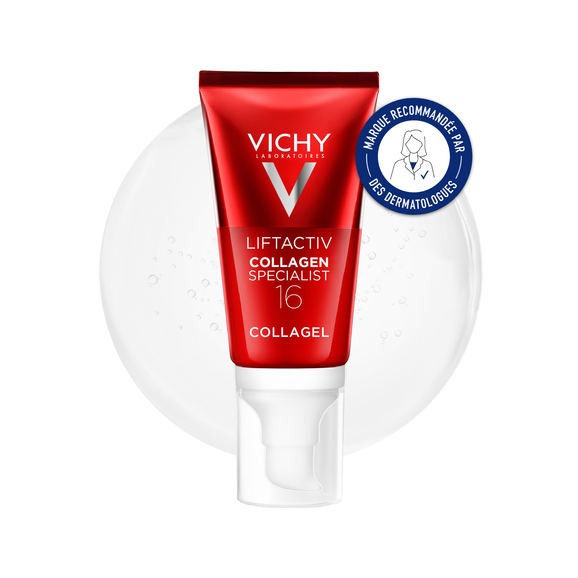 Vichy Liftactiv Collagen 16 Glow Boosting Gel Tube 50ml - vue 1