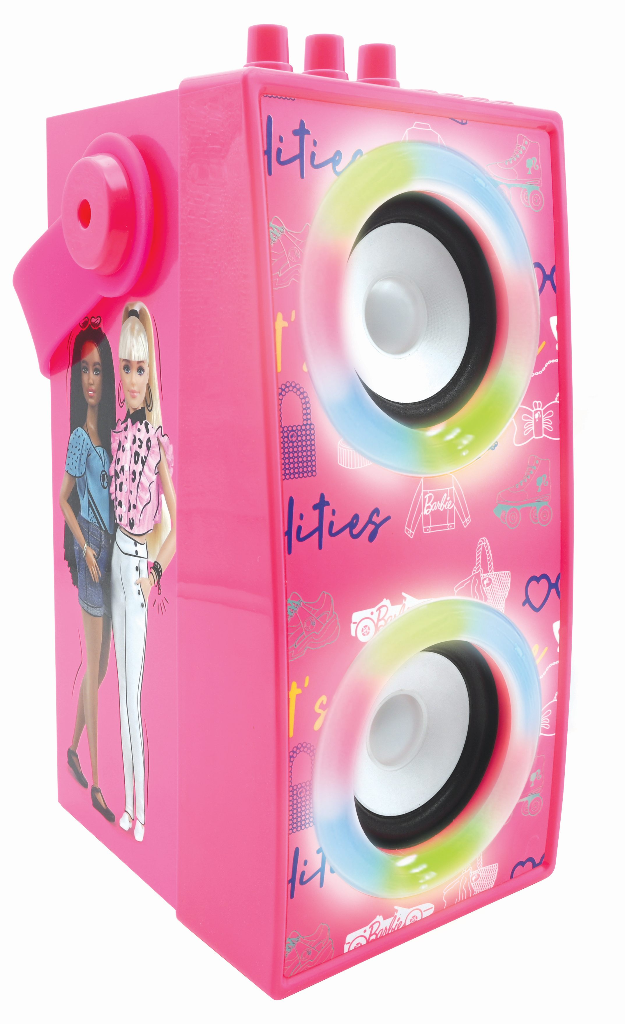 Enceinte Tendance Bluetooth® portable avec micro et effets lumineux Barbie