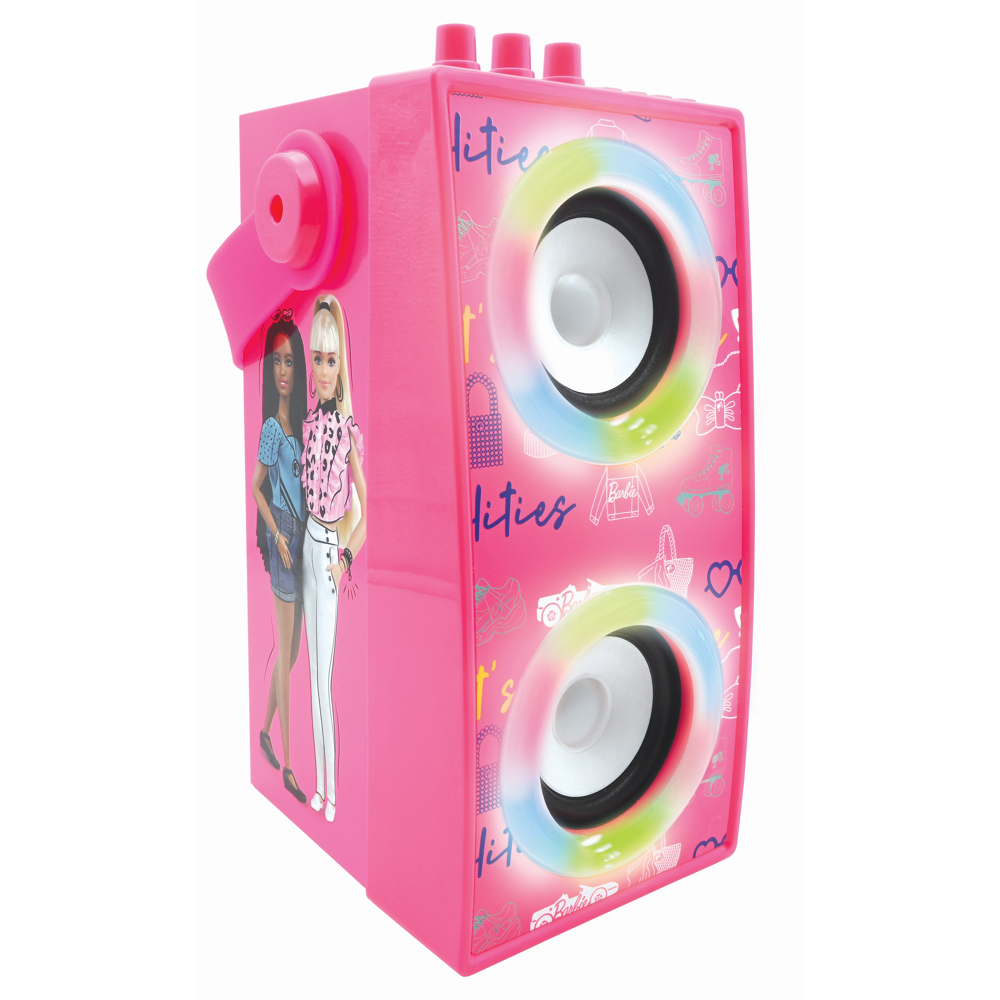Enceinte Tendance Bluetooth® portable avec micro et effets lumineux Barbie