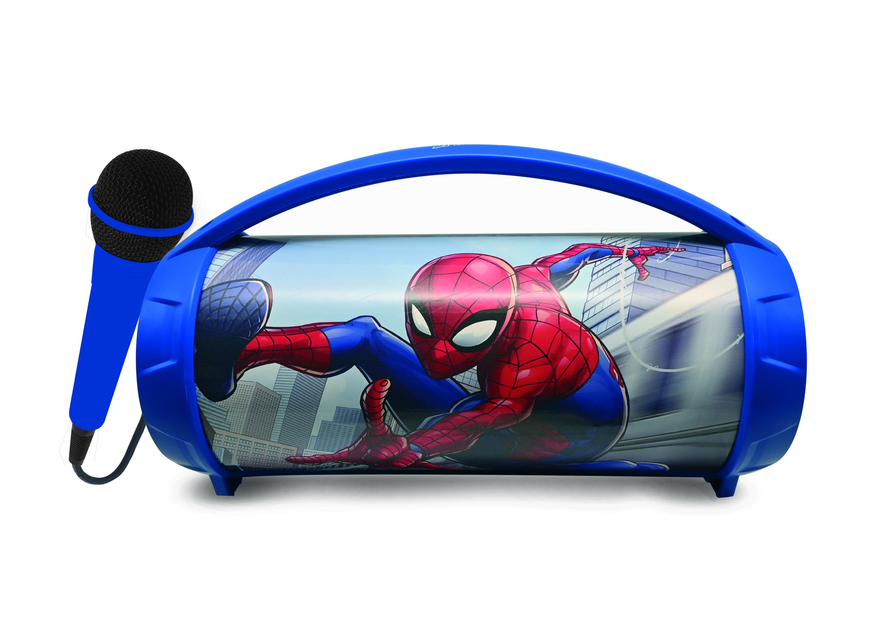 Lexibook Enceinte Bluetooth Sans-Fil Lumineuse Avec Micro Spider-Man