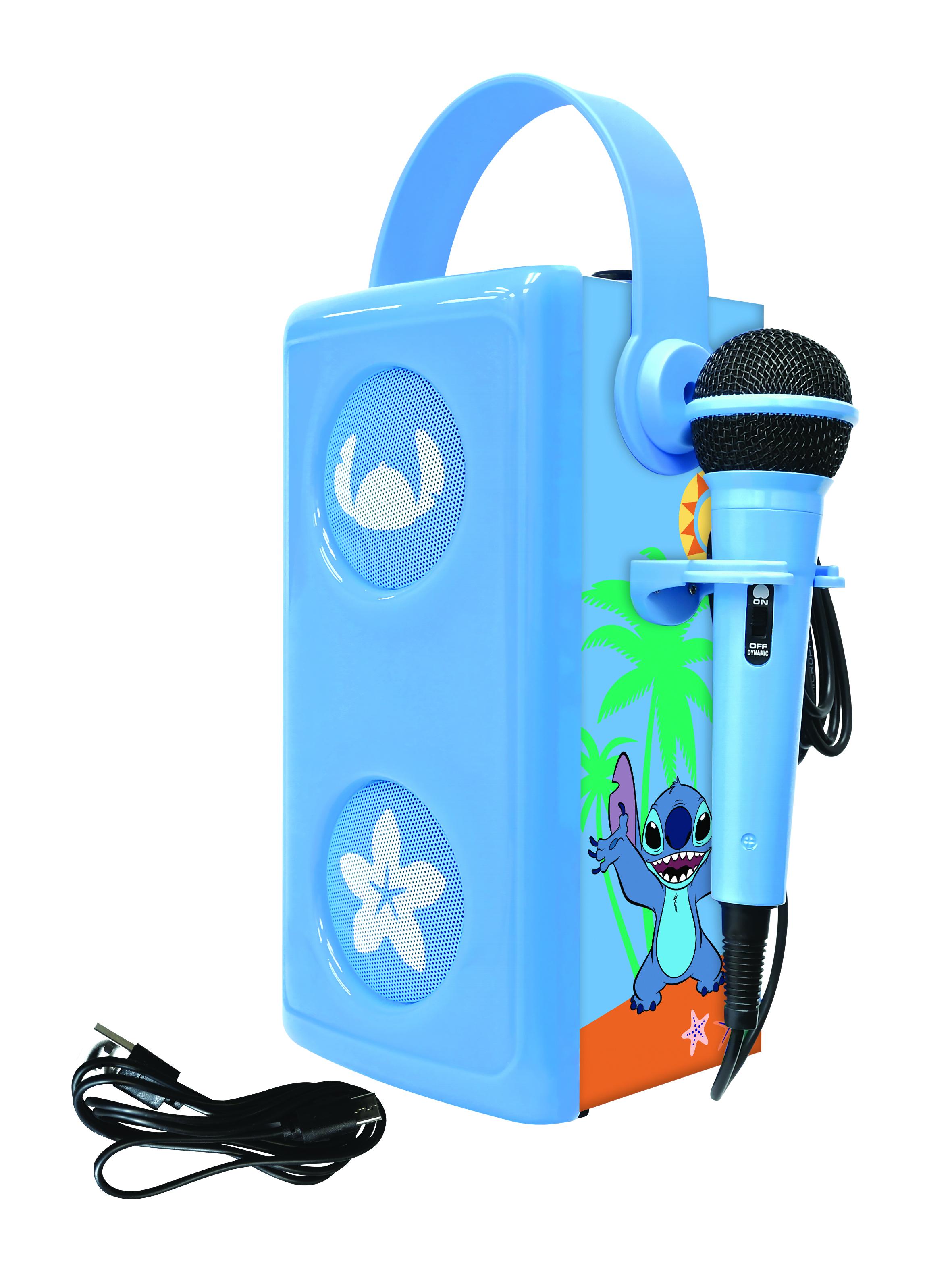 Enceinte Bluetooth portable avec micro et effets lumineux Stitch - vue 1