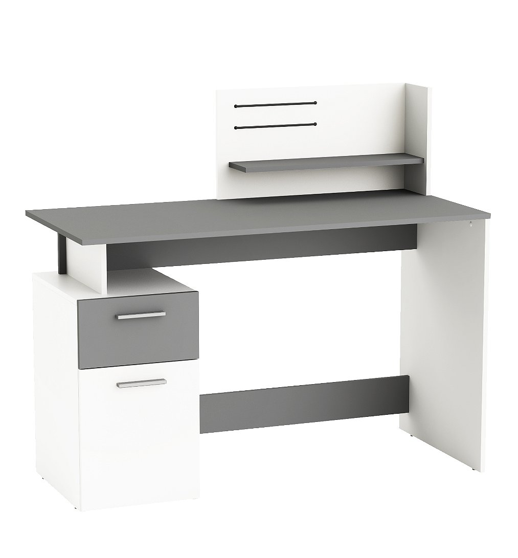 Bureau droit et Contemporain 121 5 x H 109 7 x P 55 1 cm 1 porte 1 tiroir PLATON