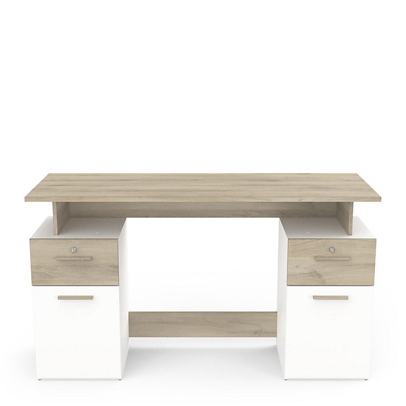 Bureau compact avec 2 caissons