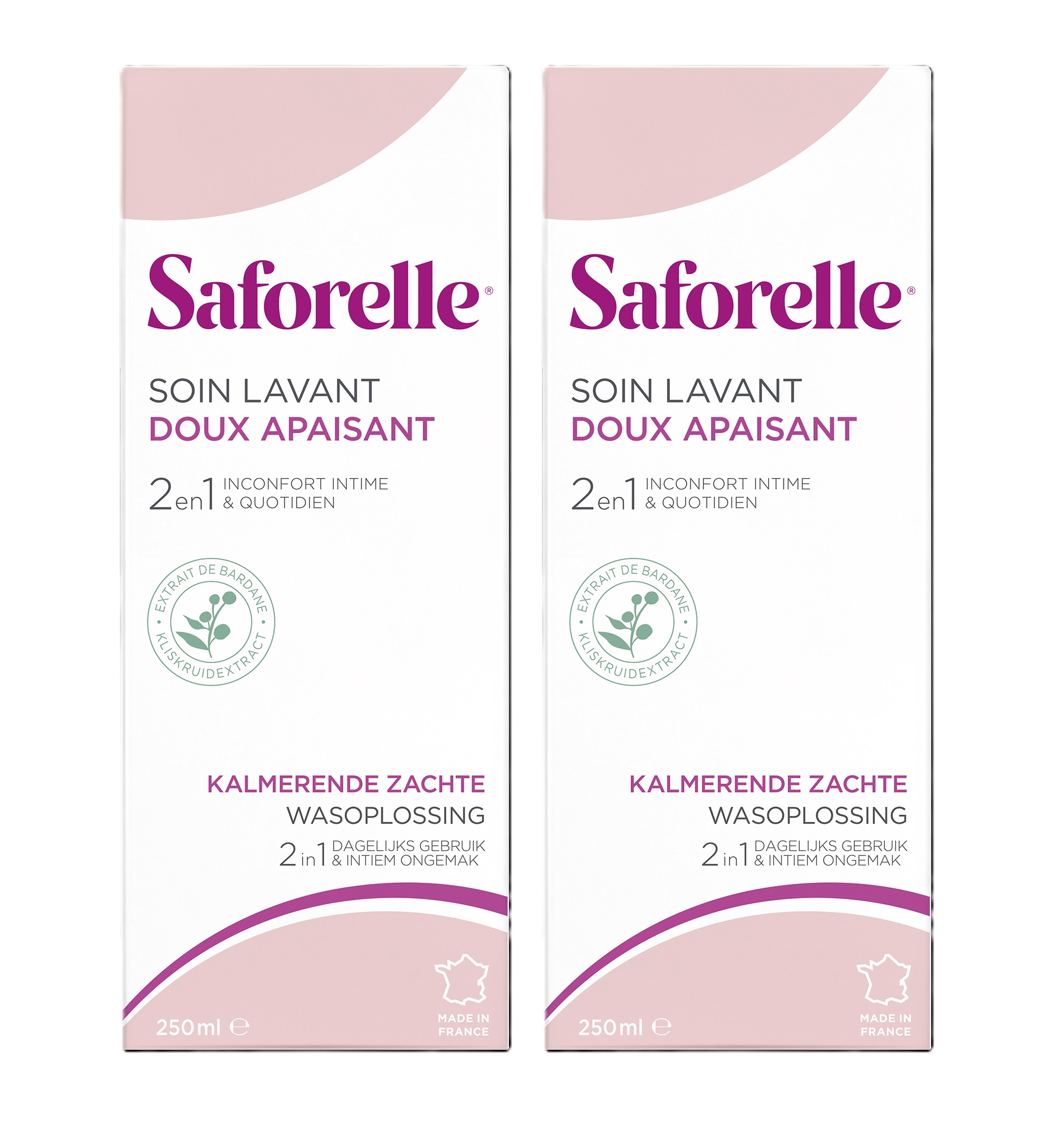 Gel Lavant Intime Doux Saforelle Les 2 Flacons De 250 Ml - vue 1