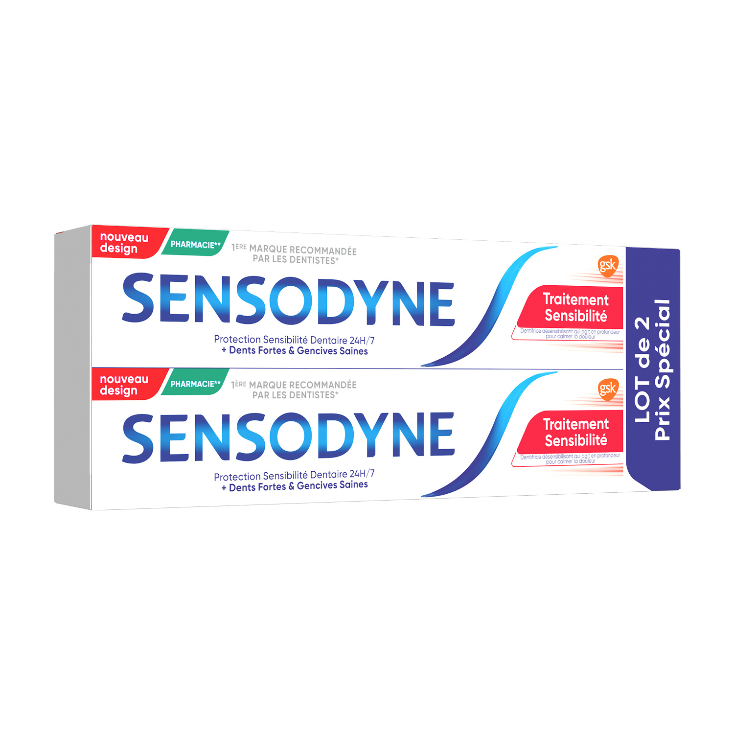 Sensodyne traitement sensibilité 2x75ml