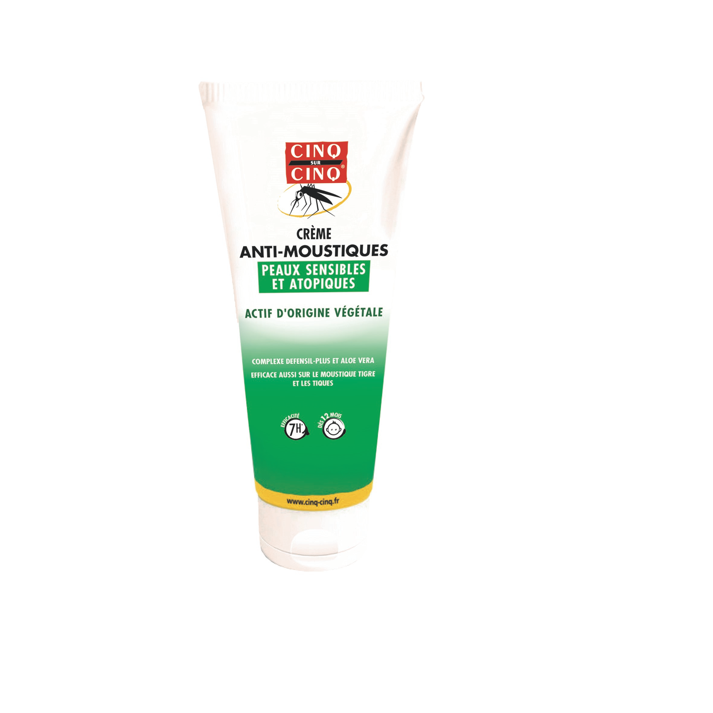Crème Anti moustiques Peaux Sensibles Et Atopiques Cinq Sur Cinq Le Tube De 100 Ml - vue 2